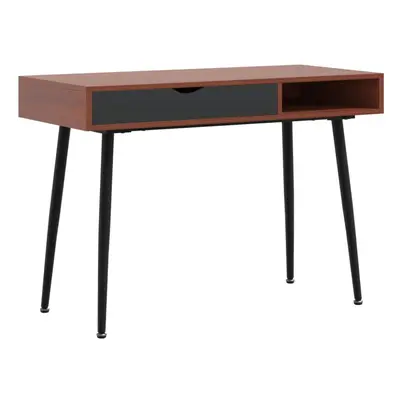 vidaXL Computer Desk with Drawer Office Standing Desk Brown Engineered Wood