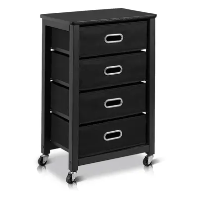 4 Drawers Bedside Table End Table Mobile Filing Cabinet Side Cabinet