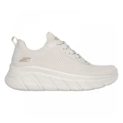 (7 (Adults')) Bobs B Flex Hi Flying | Off White | Womens Lace Up Trainers