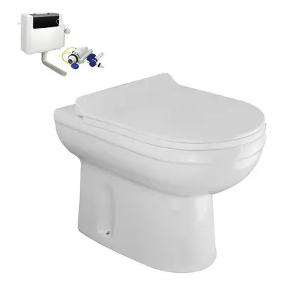 Ingersly Back To Wall Modern Toilet Pan & Soft Close Seat + Concealed Cistern