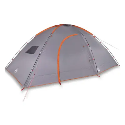 (Grey and orange) vidaXL Camping Tent 8-Person Lightweight Tent Outdoor Dome Tent Waterproof