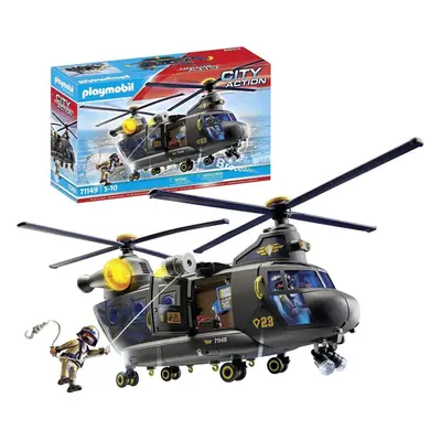 PLAYMOBIL Secret Mission SWAT Tactical Unit - Banana helicopter