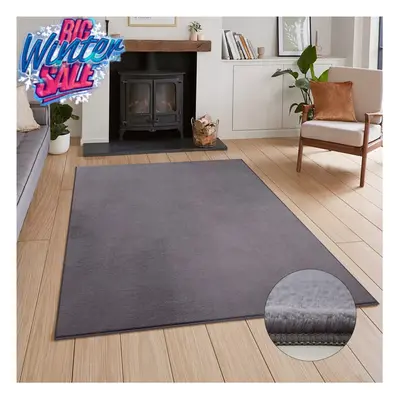 (120 cm x cm (4ft x 5ft 8")- Area Rugs For Living Room Bedroom, Grey) Modern Fluffy Rugs Living 