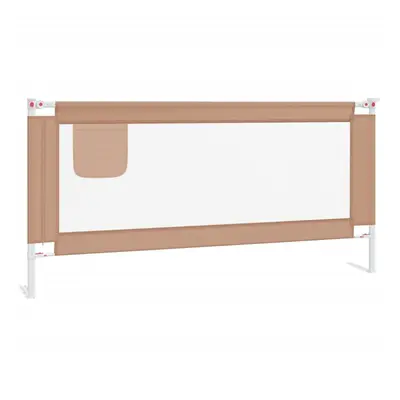 vidaXL Toddler Safety Bed Rail Taupe 190x25 cm Fabric Baby Cot Bed Protection