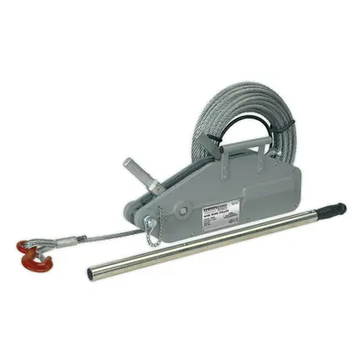 Hand Operated Wire Rope Puller - 1600kg Max Line Force - Quick Release Lever