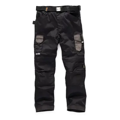 (30R, Black) Scruffs Mens Pro Flex Work Trousers