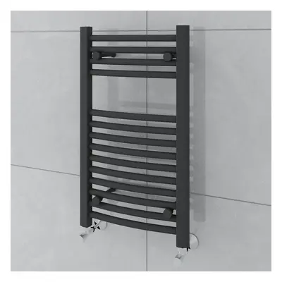 Fjord x 400mm Curved Grey Towel Radiator