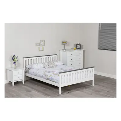 (Small Double, White) Wooden Shanghai Bed