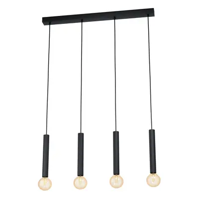 Pendant Ceiling Light Black Long Bulb Holders Kitchen Bulb E27 4x60W