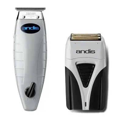 Andis Cordless T-Outliner Lithium-Ion Trimmer and TS-2 Titanium Foil Shaver