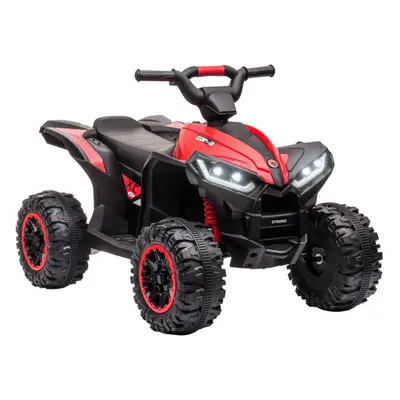 (Red) 12V Kids ATV Quad Car with Forward & Backward Function, Four Wheeler for Kids with Wear-Re