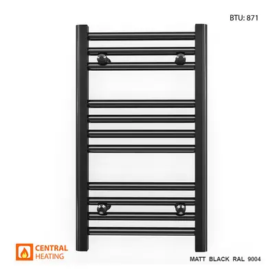 (400 x 600mm High) Matt Black Bathroom Designer Towel Radiator