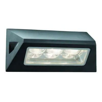 Led Outdoor Lights Black Outdoor Wall Light - White Led IP44 Rated