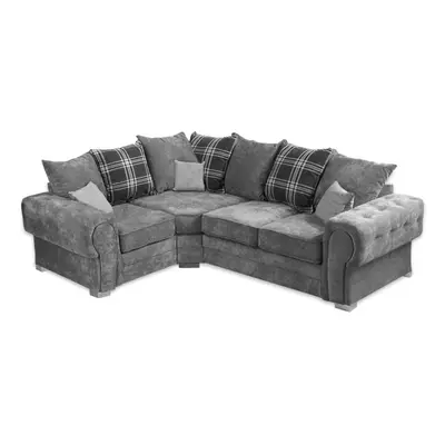 Verona Scatter Grey Fabric Left Corner Sofa