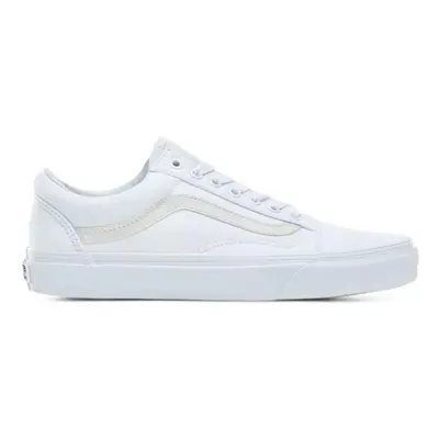 (UK 4.5) Unisex Vans True White Old Skool Canvas Trainers