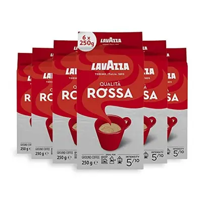 Lavazza, Qualit? Rossa, Ground Coffee, x g, Ideal for Moka Pots, with Aromatic Notes of Chocolat