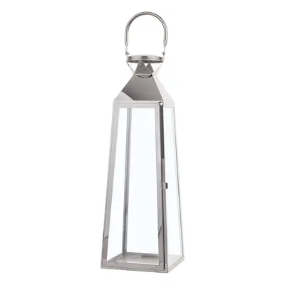 Steel Candle Lantern cm Silver CRETE