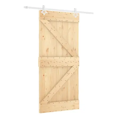 vidaXL Sliding Door with Hardware Set Interior Door Barn Door Solid Wood Pine