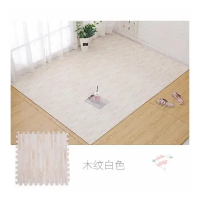 (TD1173A Black-16PCS) Wood Grain Puzzle Floor Foam Carpet Bedroom Splicing Mat Baby Play Mat Int