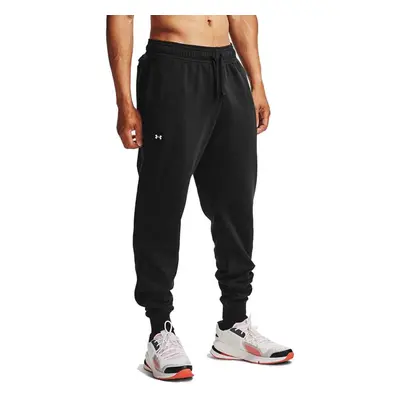 (S, Black/Onyx White) Under Armour Mens Rival Lightweight Soft Brushed Cotton Fleece Joggers