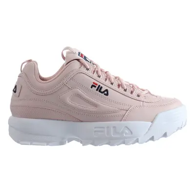 (3.5) Fila Disruptor Pink Chunky Lace Up Kids Trainers 72W (UK )