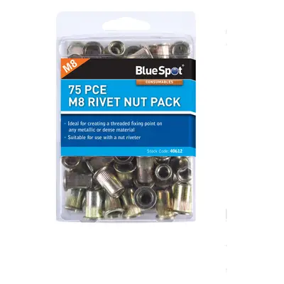 BlueSpot 120 Piece M6 Rivet Nut Pack