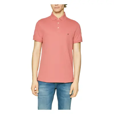 (Salmon Pink, XS) Tommy Hilfiger Mens Polo Shirts Cotton T-Shirt