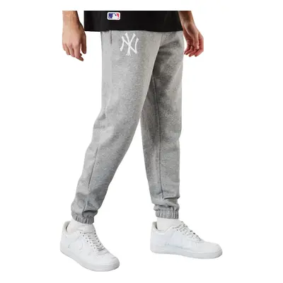 (M, Grey) New Era Mens New York Yankees MLB Team Logo Jogging Bottoms Joggers - Grey