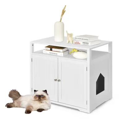 Cat Litter Box Enclosure Hidden Cat Washroom Wooden Litter Box Cover