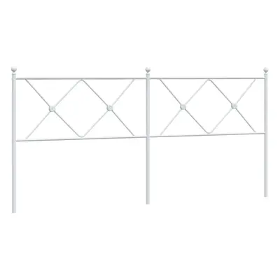 (180 cm) vidaXL Metal Headboard Bedroom Home Bed Header Bed Headboard White cm