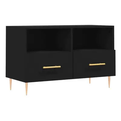 (black) vidaXL TV Cabinet TV Unit Sideboard TV Stand High Gloss White Engineered Wood