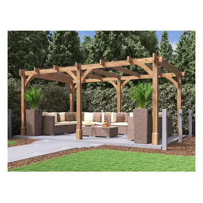 Dunster House Wooden Pergola Kit x Metres Leviathan Plant Frame