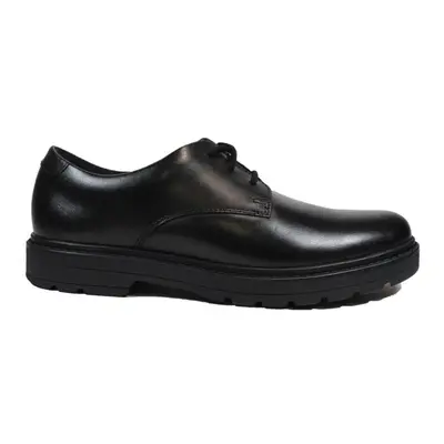 (3 (Children's)) Loxham Derby Youth Black Leather Childrens Lace Up School Shoes