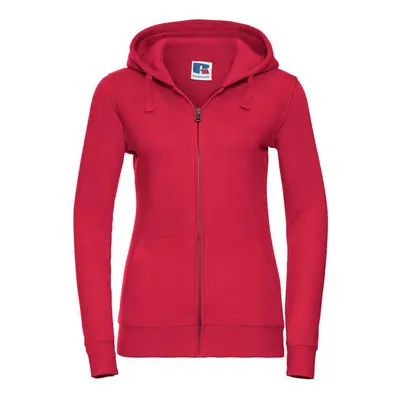 (M, Classic Red) Russell Womens/Ladies Authentic Full Zip Hoodie