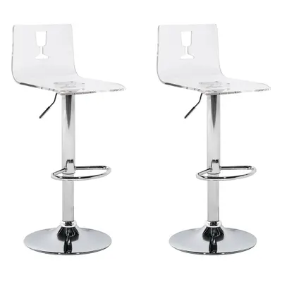 Set of Bar Chairs BUSAN Swivel White