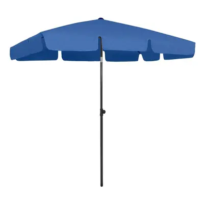 vidaXL Beach Parasol Outdoor Umbrella Sun Shelter Canopy Sunshade Azure Blue