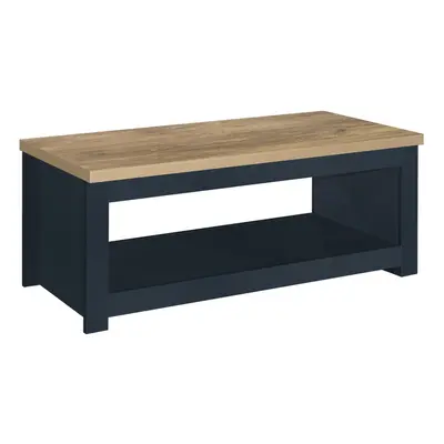 Birlea Highgate Coffee Table - Navy Blue & Oak - Farmhouse Style