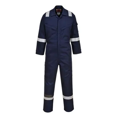 (Navy, 54"-55") Portwest Insect Repellent Flame Resistant Coverall FR22