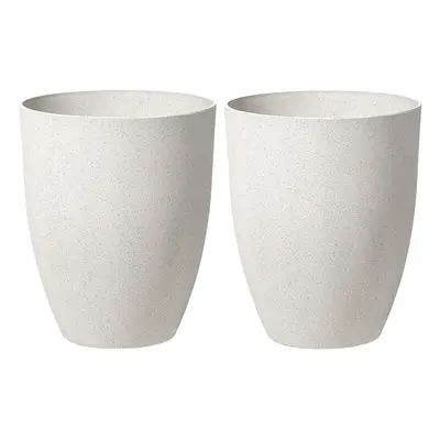 Set of Plant Pots x x cm Off-White CROTON