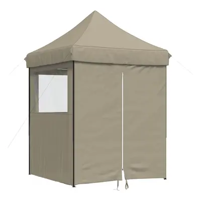 (taupe, with sidewalls) vidaXL Professional Folding Party Tent Outdoor Canopy Garden Pavilion St