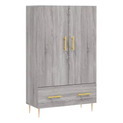 (grey sonoma) vidaXL Highboard Sideboard Storage Cabinet Side Cabinet White Engineered Wood