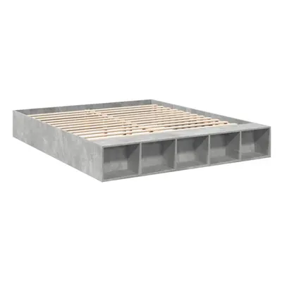 vidaXL Bed Frame Bed Base Concrete Grey 180x200 cm Super King Engineered Wood