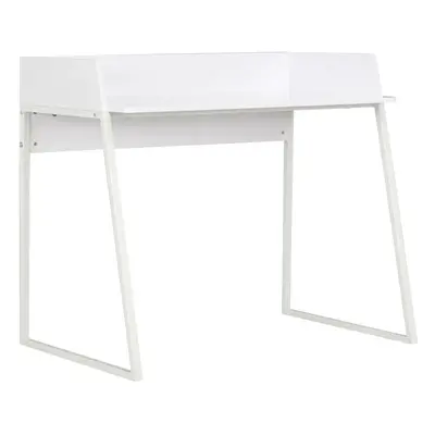 vidaXL Computer Desk with Elevated Back White Corner Desk Home Office Study