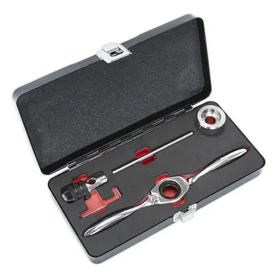 Bi-Directional Ratchet Tap & Die Holder Set - Metric M3 to M12 Threading Wrench