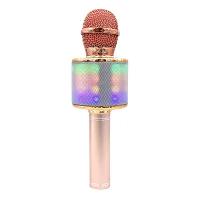 (Rose Gold) 3-in-1 Microphone Wireless bluetooth Speaker Recorder HIFI Noise Reduction TF Card P