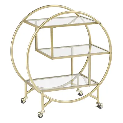 Kitchen Trolley COLTON Metal Gold