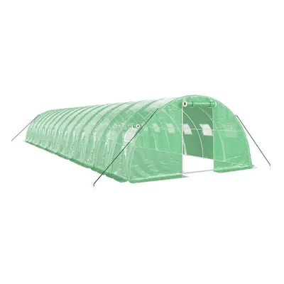 (green, x x m) vidaXL Greenhouse Plant House with Steel Frame Polytunnel Greenhouse White