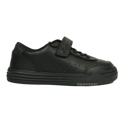 (9 (Children's)) Urban Bright Kids | Black Leather | Children's Riptape School Shoes