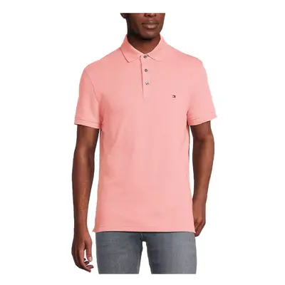 (Peach, 2XL) Tommy Hilfiger Mens Polo Shirts Cotton T-Shirt