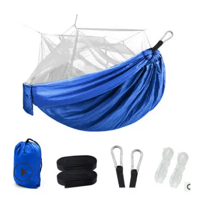 (Blue) Ultralight Parachute Hammock Hunting Mosquito Net Double Person Sleeping Bed Garden Outdo